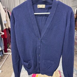 Vintage Men's Blue Cardigan by The Gleneagles Knitwear Co